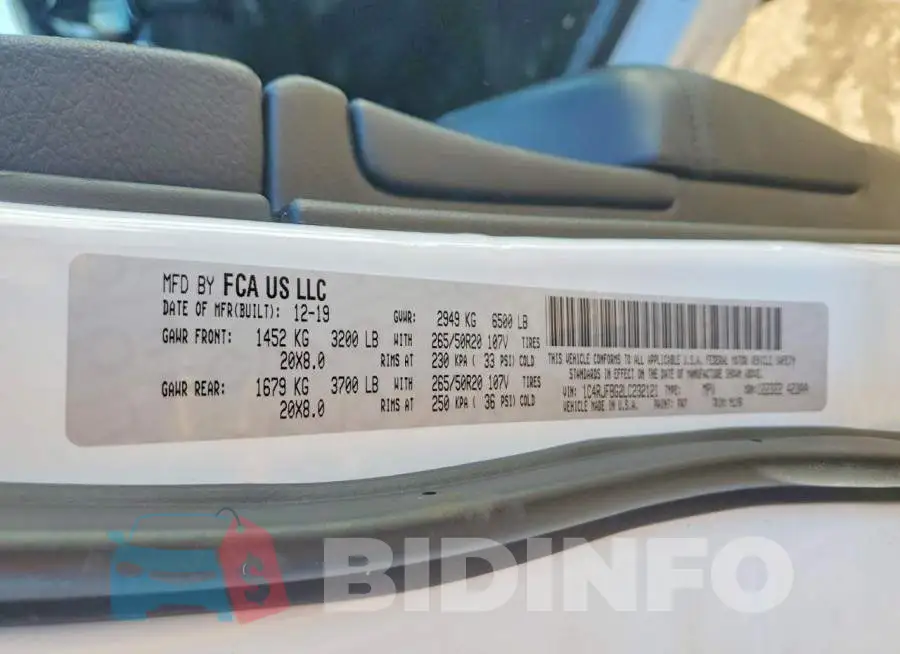 1C4RJFBG2LC232121 Photo# 13