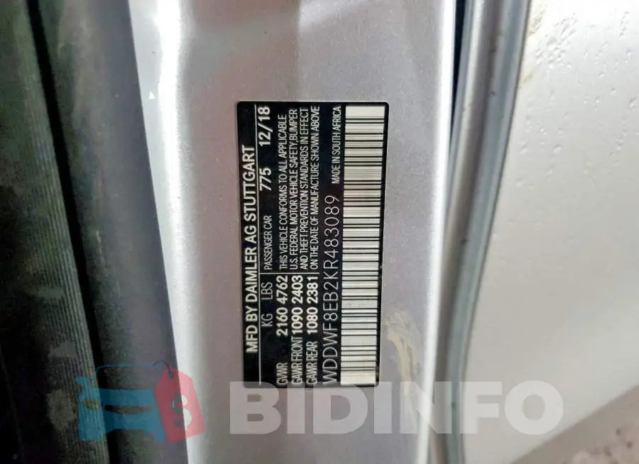 WDDWF8EB2KR483089 Photo# 12