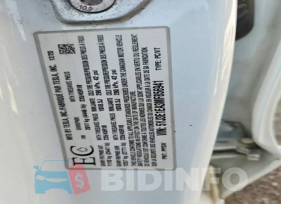 5YJ3E1EA3MF856941 Photo# 12
