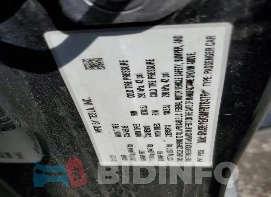 5YJ3E1EA3MF876476 Photo# 13