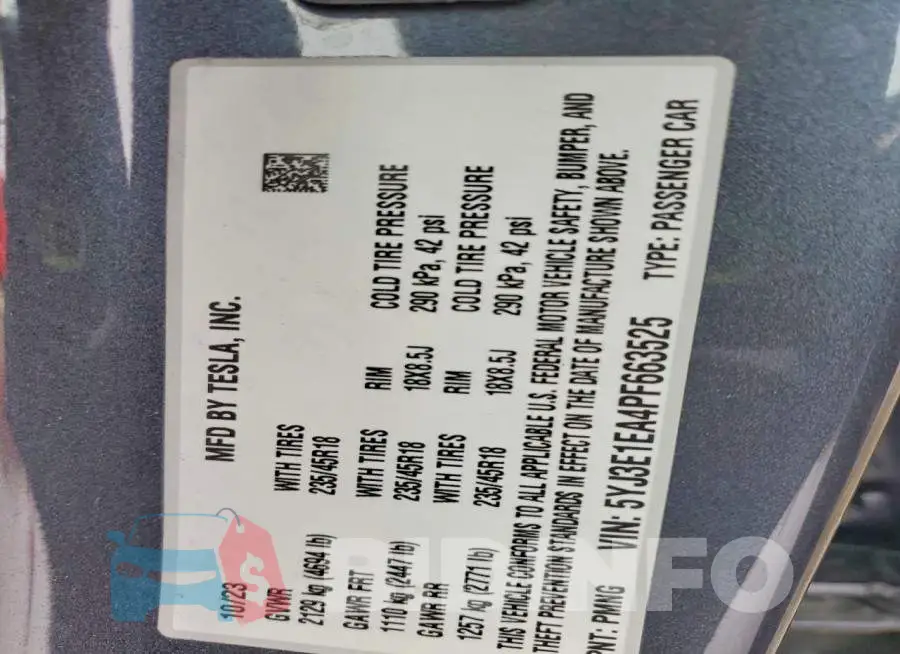 5YJ3E1EA4PF663525 Photo# 12