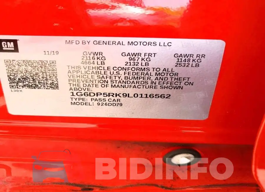 1G6DP5RK9L0116562 Photo# 12