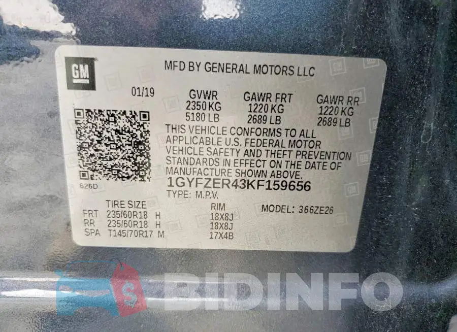 1GYFZER43KF159656 Photo# 12