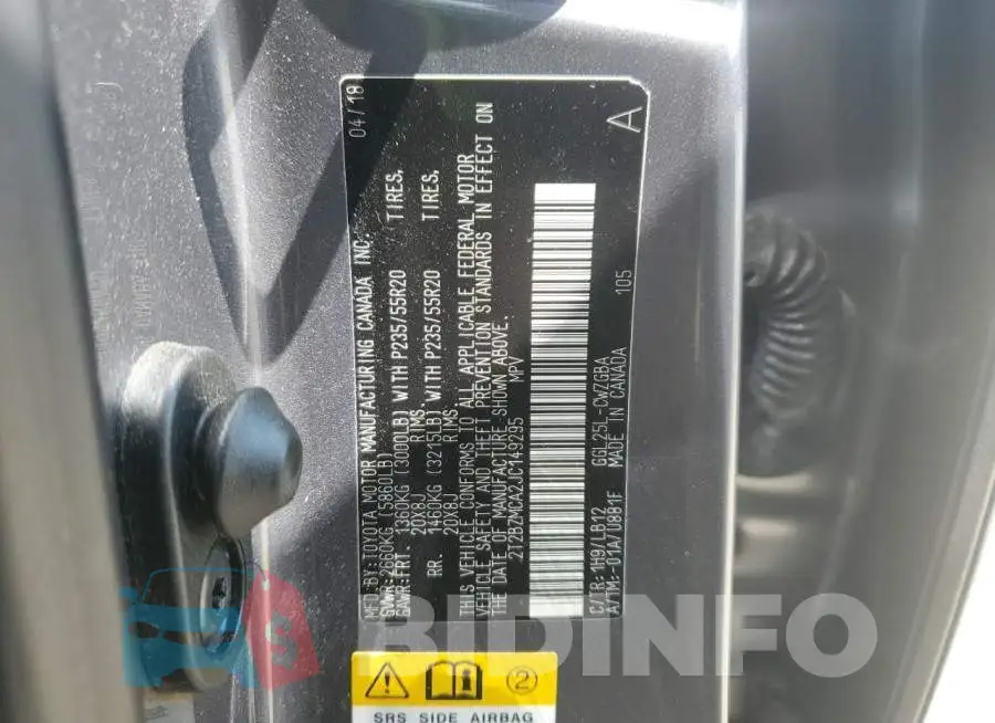 2T2BZMCA2JC149295 Photo# 12