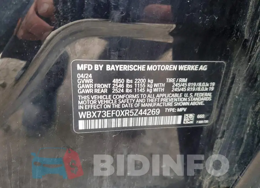 WBX73EF0XR5Z44269 Photo# 12