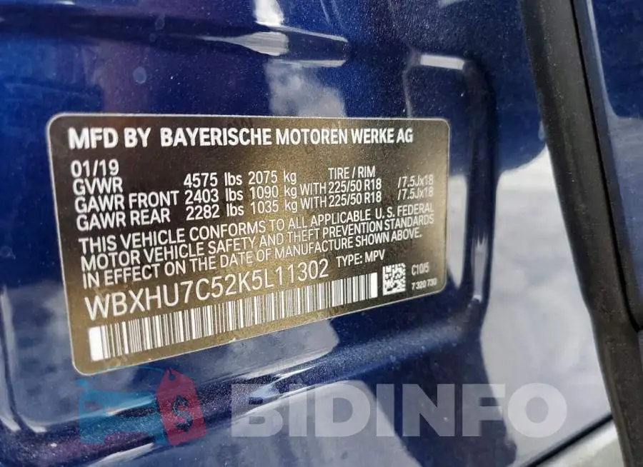 WBXHU7C52K5L11302 Photo# 13