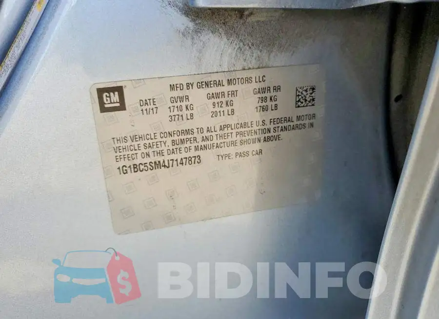 1G1BC5SM4J7147873 Photo# 12