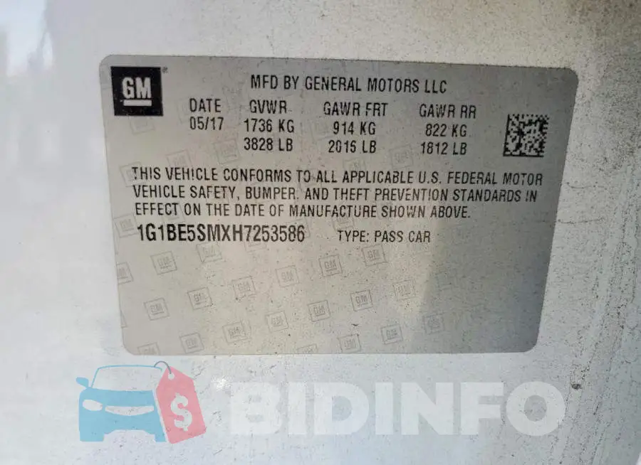 1G1BE5SMXH7253586 Photo# 12