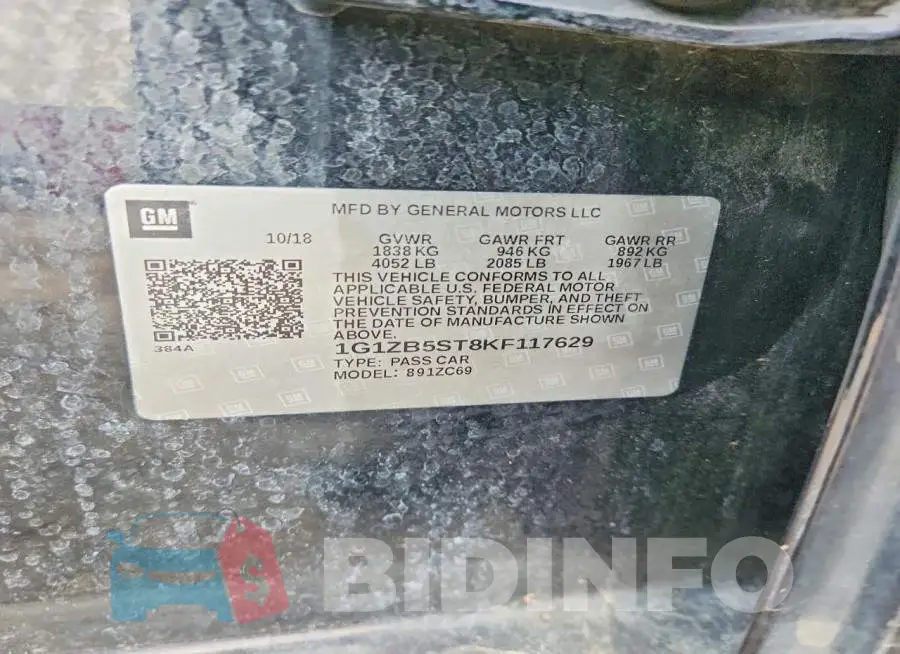 1G1ZB5ST8KF117629 Photo# 12