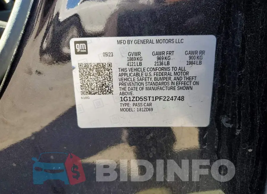 1G1ZD5ST1PF224748 Photo# 12