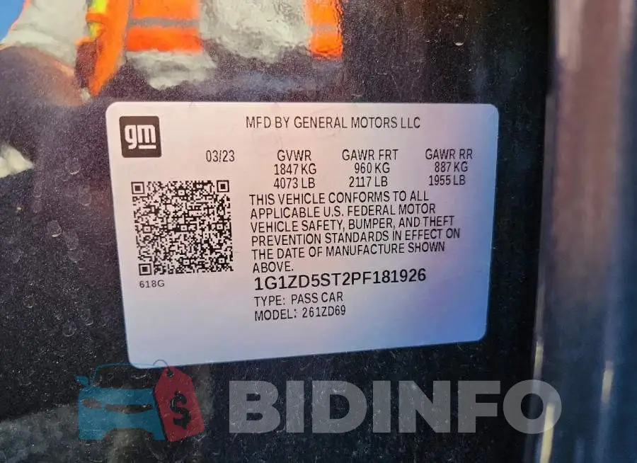 1G1ZD5ST2PF181926 Photo# 12