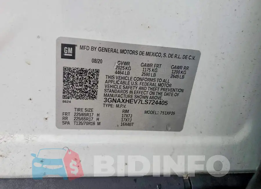 3GNAXHEV7LS724405 Photo# 13