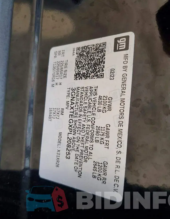 3GNAXTEGXPL208253 Photo# 13