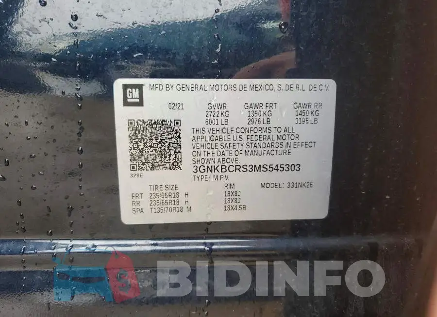 3GNKBCRS3MS545303 Photo# 13