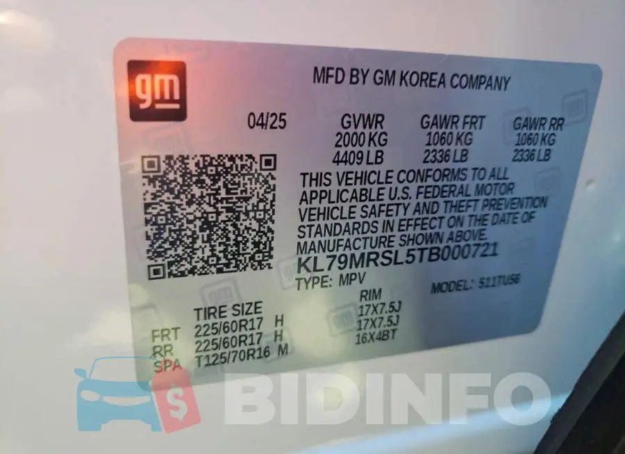 KL79MRSL5TB000721 Photo# 13