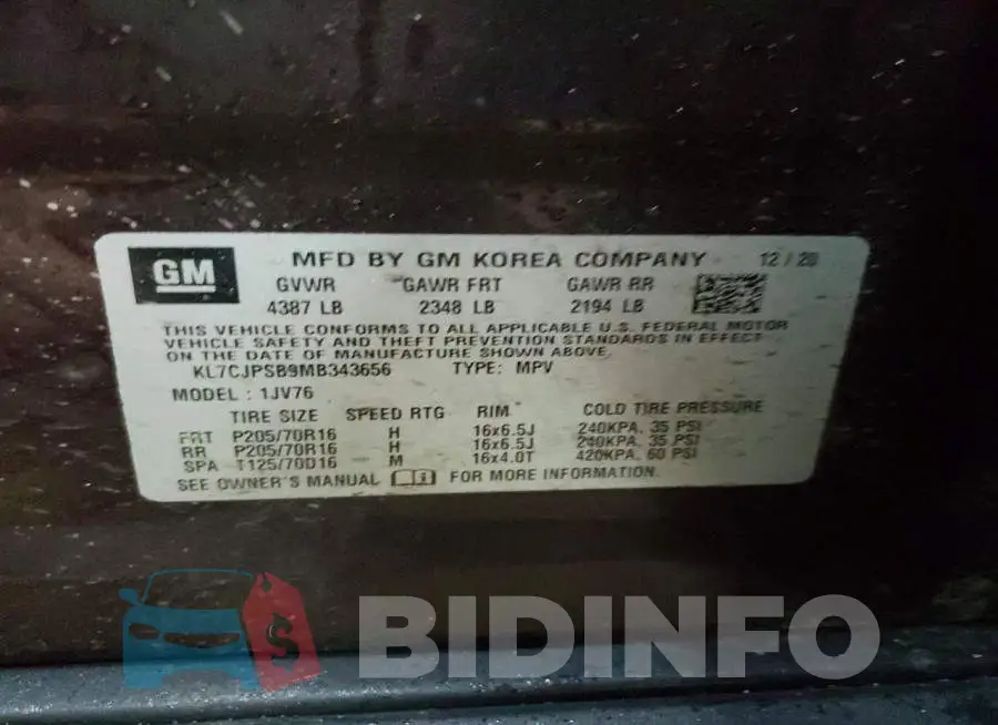 KL7CJPSB9MB343656 Photo# 13
