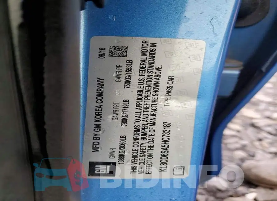 KL8CD6SA5HC733187 Photo# 12
