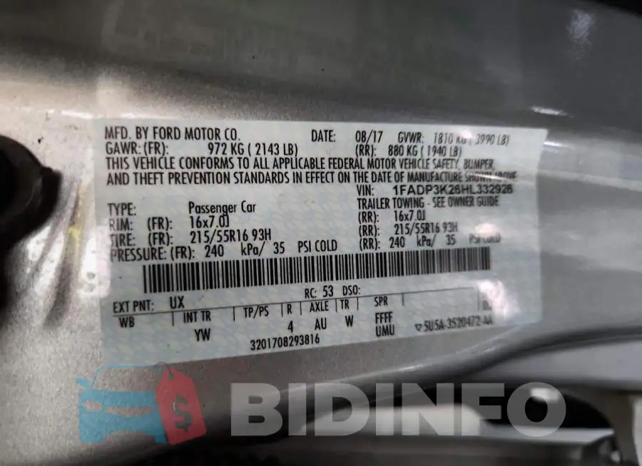 1FADP3K26HL332926 Photo# 12
