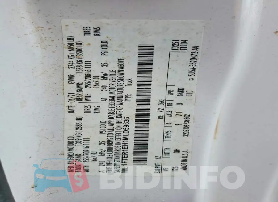 1FTER1EH1MLD59636 Photo# 12