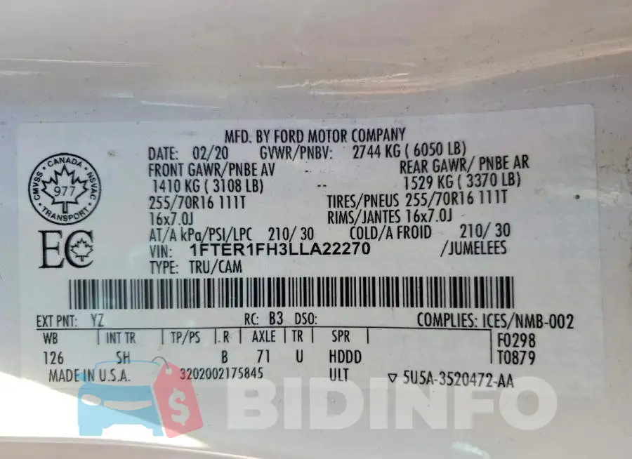 1FTER1FH3LLA22270 Photo# 12