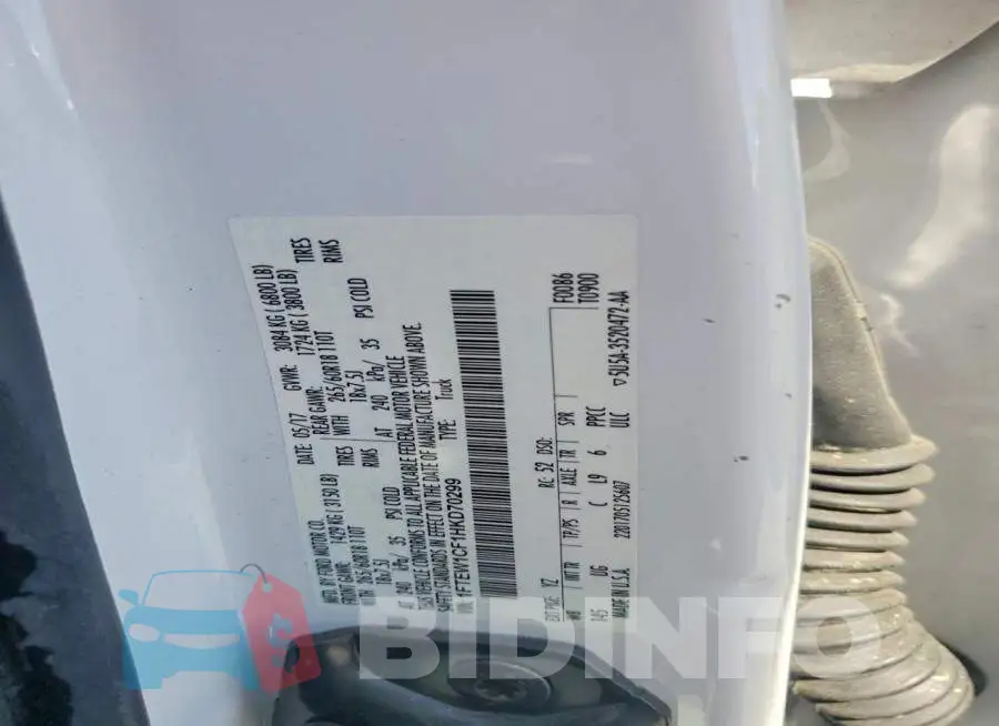 1FTEW1CF1HKD70299 Photo# 12