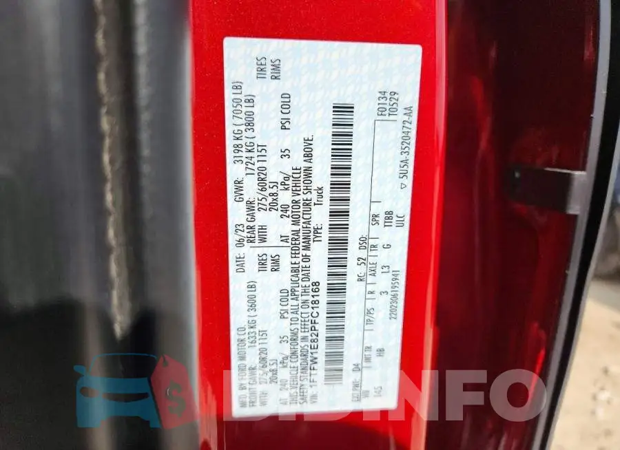 1FTFW1E82PFC18168 Photo# 12