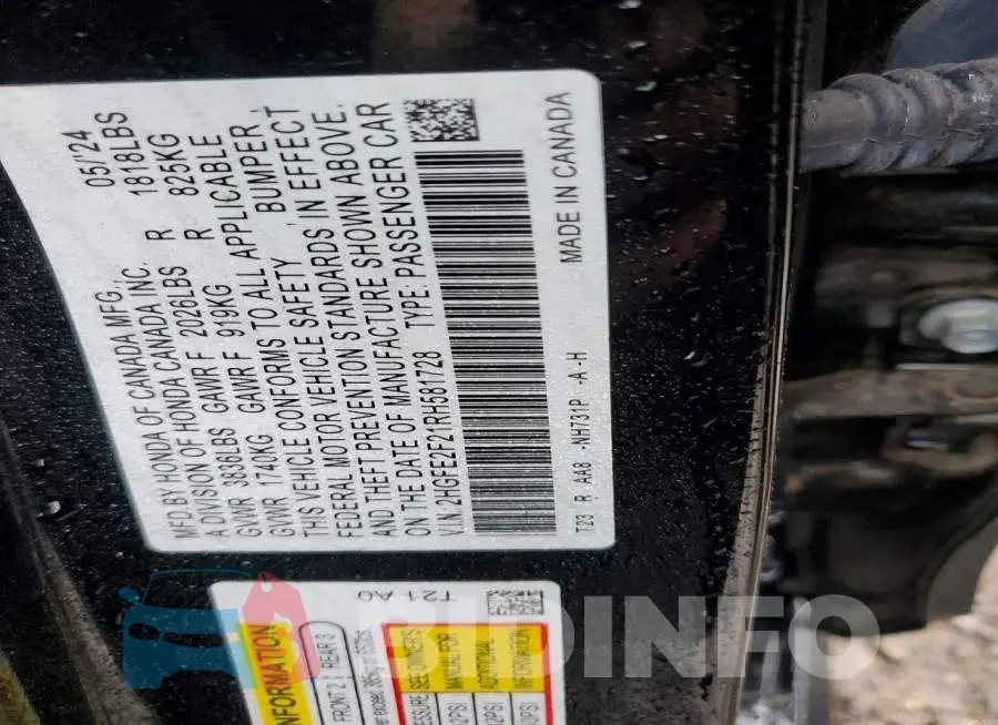 2HGFE2F21RH581728 Photo# 13