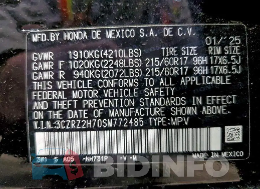 3CZRZ2H70SM772485 Photo# 13