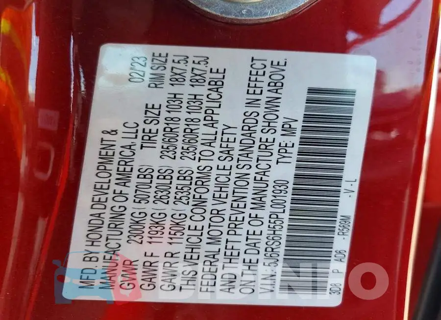 5J6RS6H55PL001930 Photo# 13