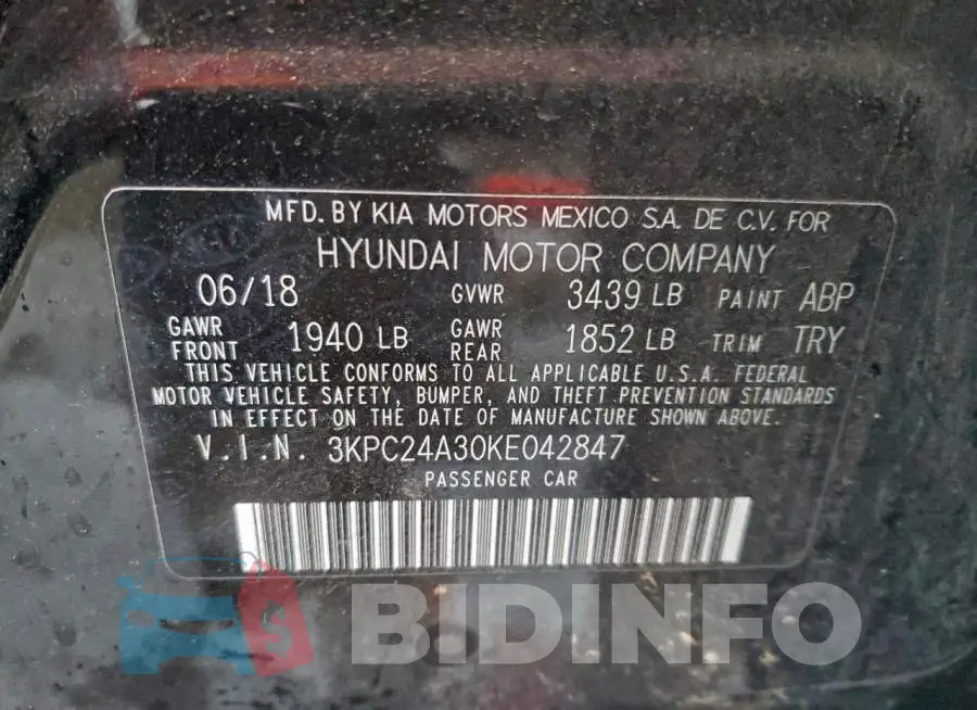 3KPC24A30KE042847 Photo# 13