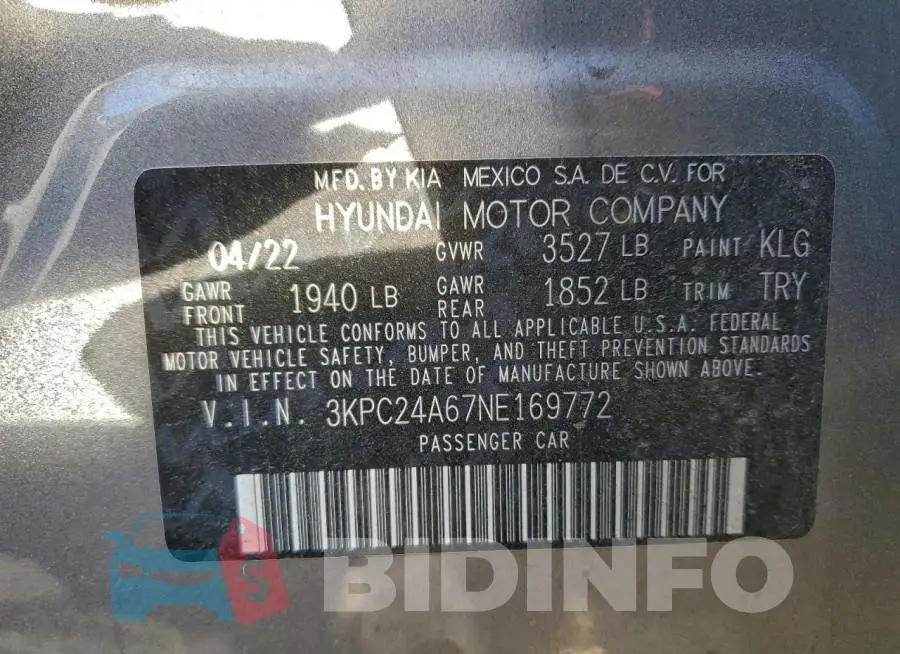 3KPC24A67NE169772 Photo# 12