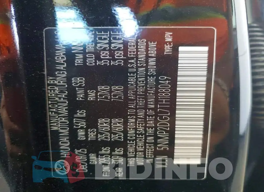 5NMP2DGL7TH188049 Photo# 13