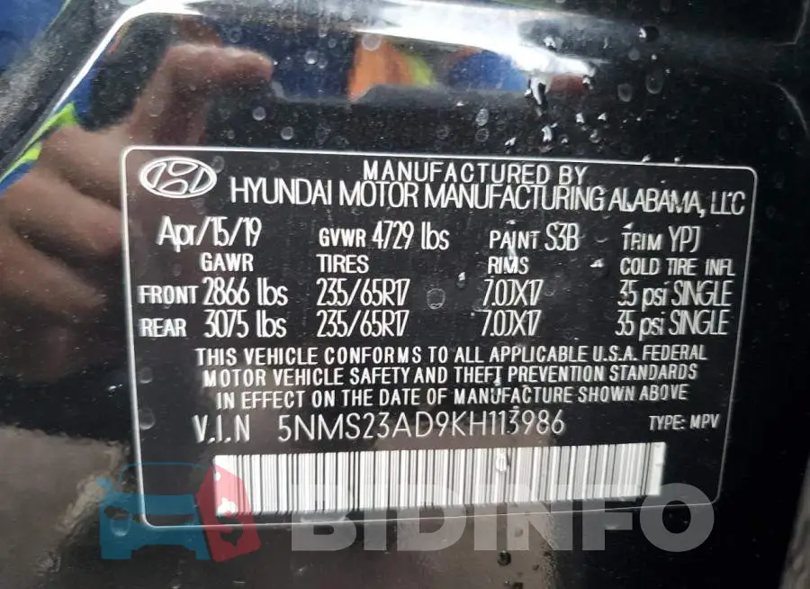 5NMS23AD9KH113986 Photo# 13