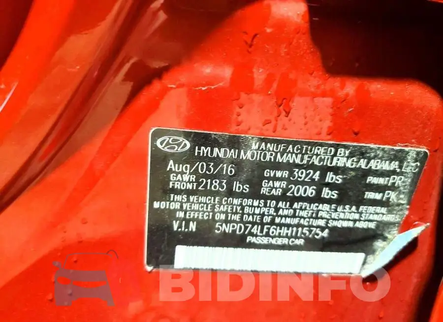 5NPD74LF6HH115754 Photo# 13