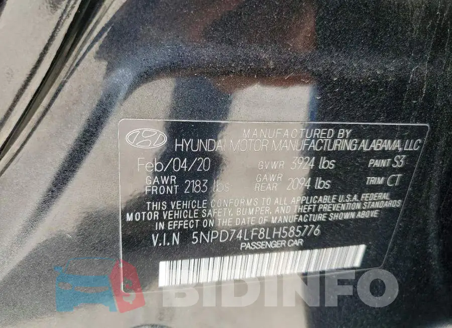 5NPD74LF8LH585776 Photo# 12