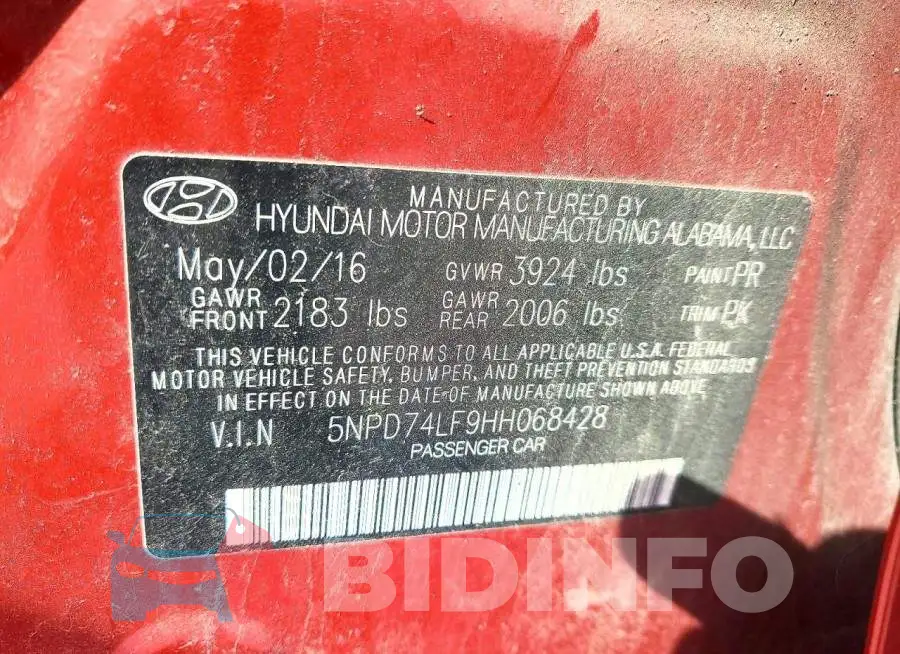 5NPD74LF9HH068428 Photo# 12