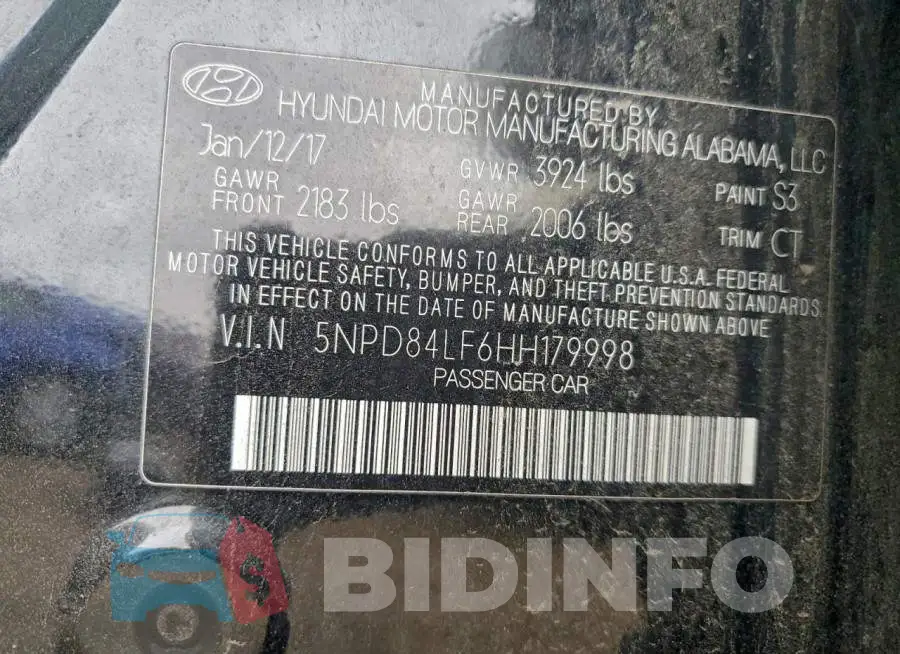 5NPD84LF6HH179998 Photo# 12