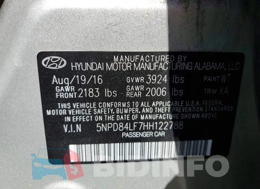 5NPD84LF7HH122788 Photo# 12