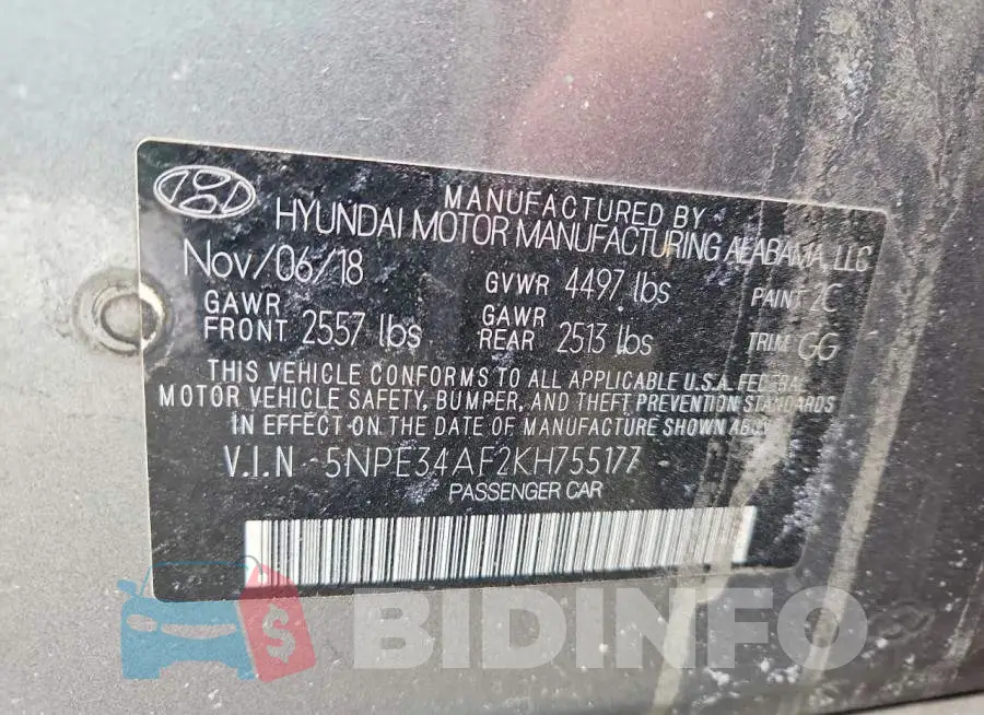 5NPE34AF2KH755177 Photo# 12