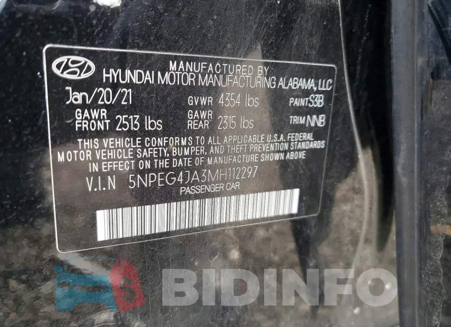 5NPEG4JA3MH112297 Photo# 12