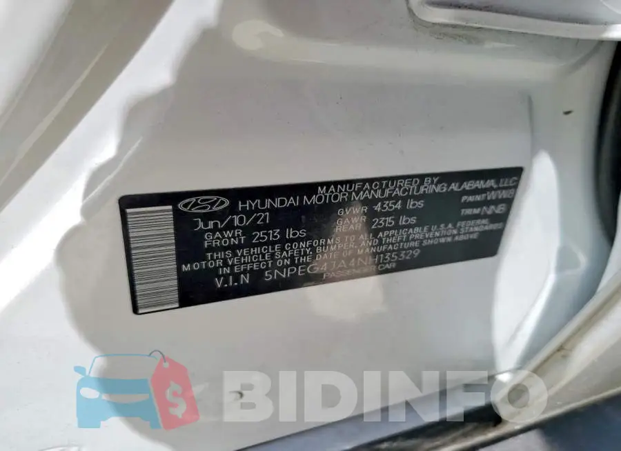 5NPEG4JA4NH135329 Photo# 12