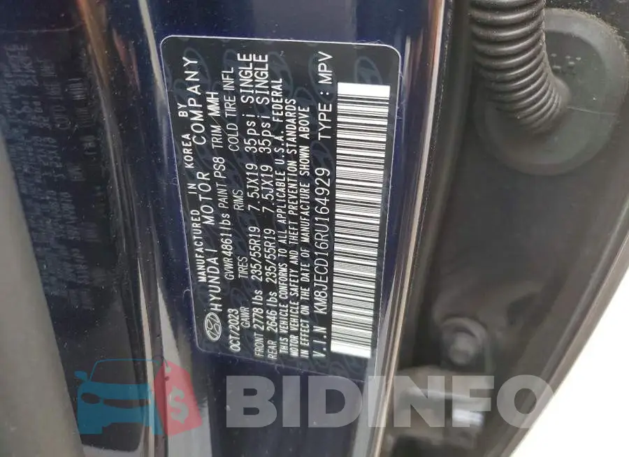 KM8JECD16RU164929 Photo# 13
