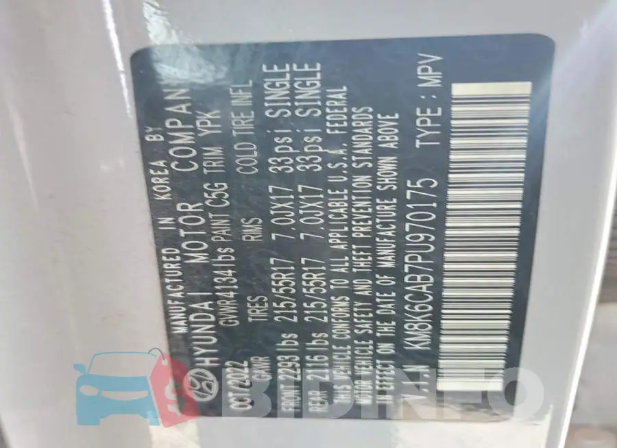 KM8K6CAB7PU970175 Photo# 13