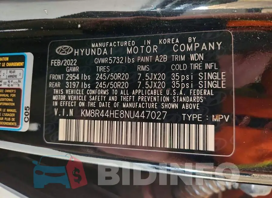 KM8R44HE8NU447027 Photo# 14