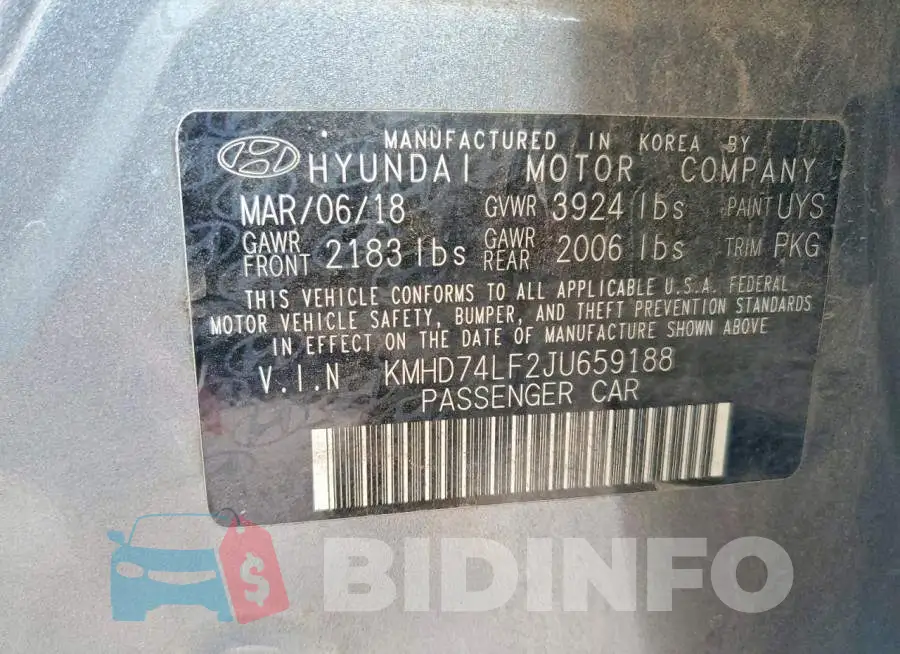 KMHD74LF2JU659188 Photo# 12
