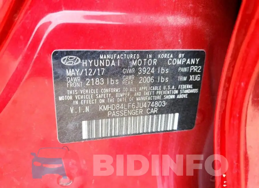 KMHD84LF6JU474803 Photo# 12