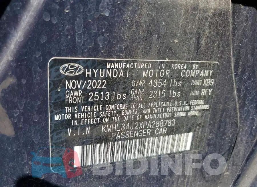 KMHL34J2XPA288783 Photo# 12
