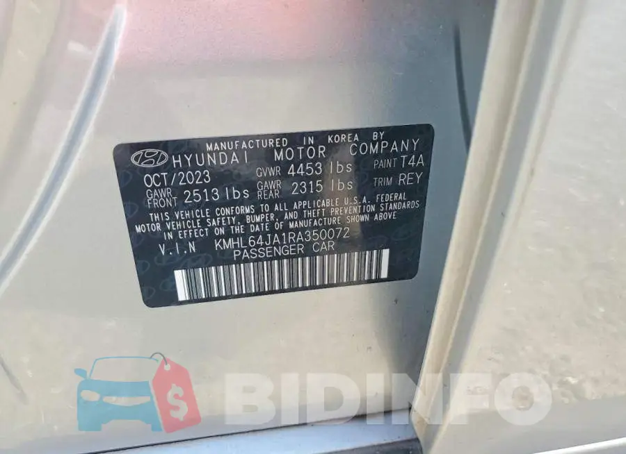KMHL64JA1RA350072 Photo# 13