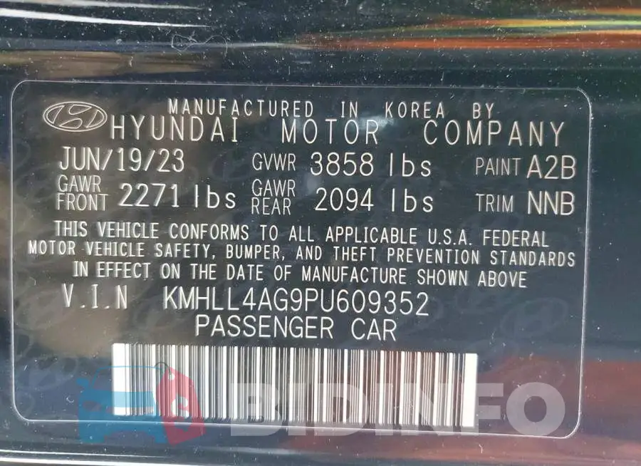 KMHLL4AG9PU609352 Photo# 13