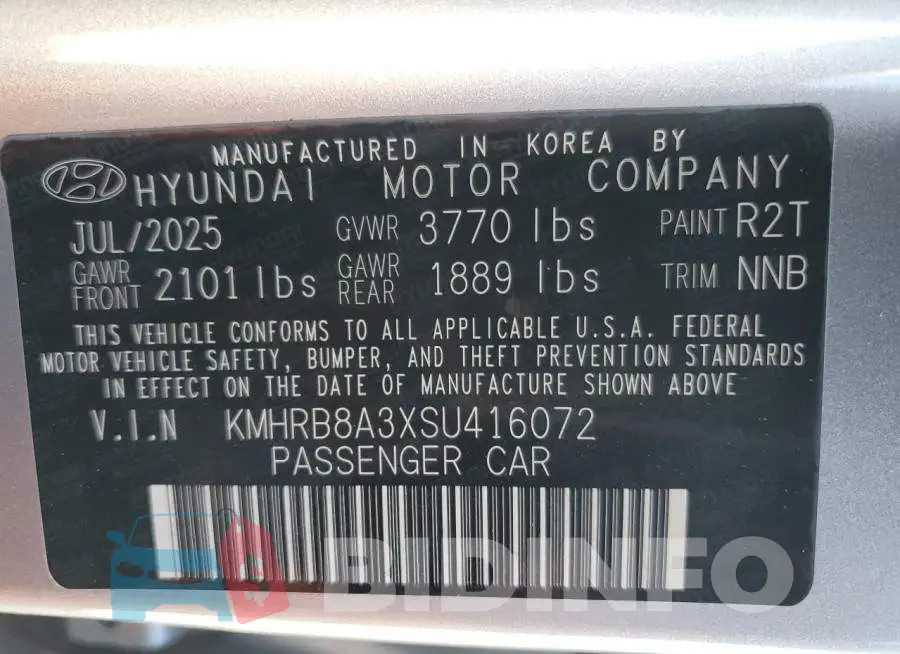 KMHRB8A3XSU416072 Photo# 14
